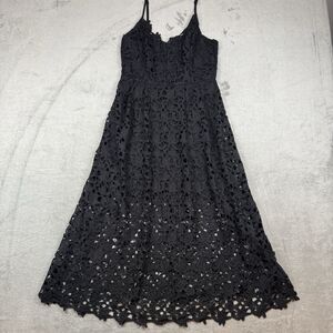 ASTR The Label Dress Womens XL Black Spaghetti Long Eyelet Fairycore Prom Party